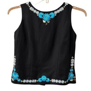 Beautiful 90s vintage embroidered top, petite 4